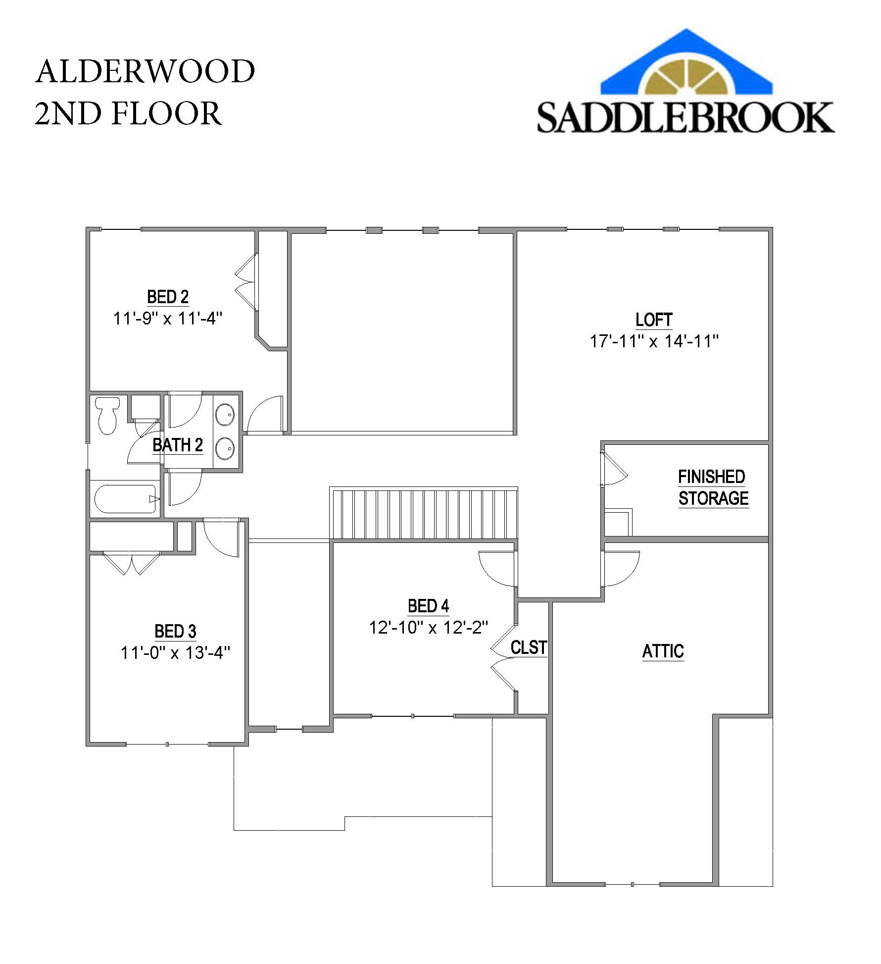 Alderwood- 2d Floor Plan 2