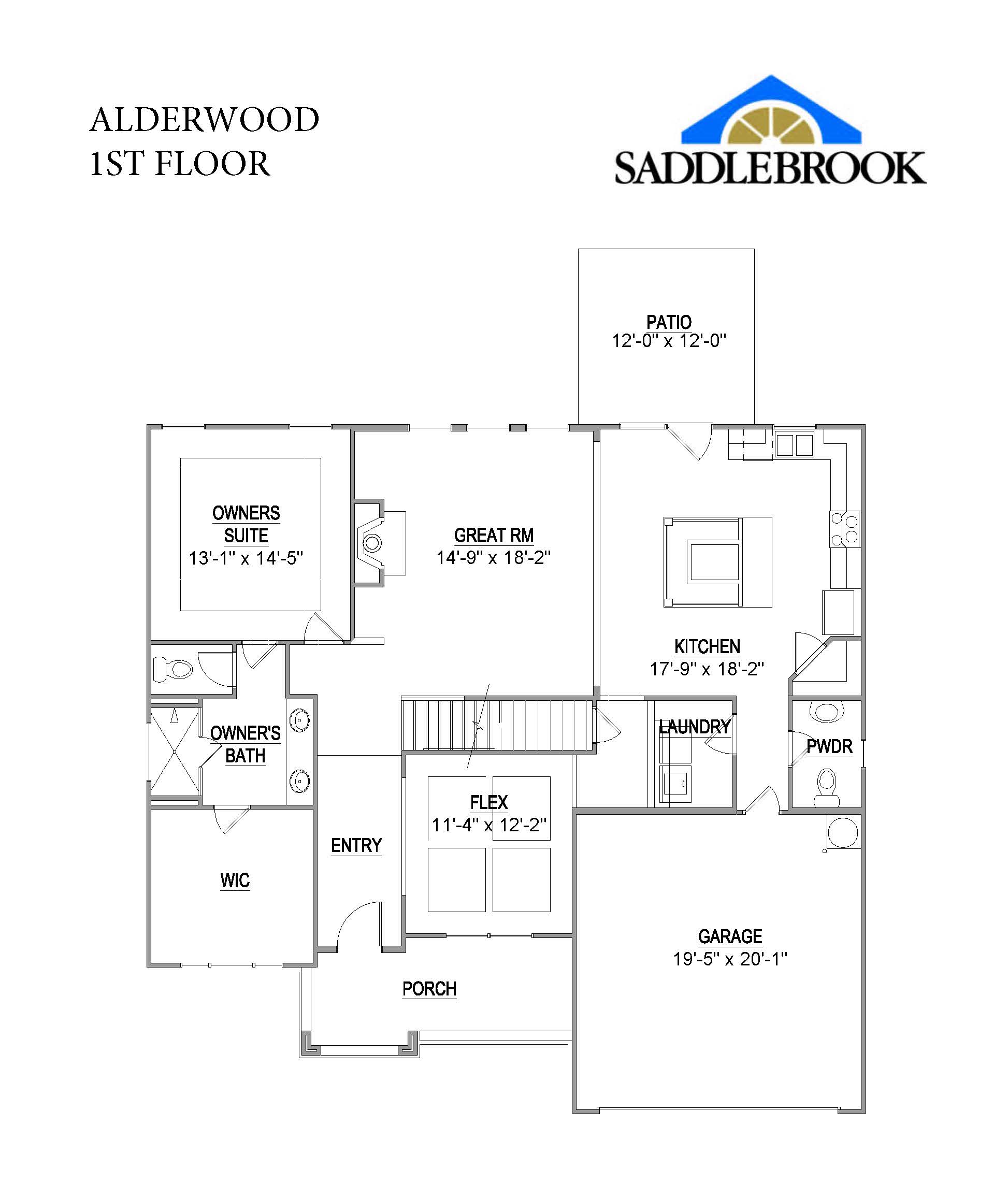 Alderwood- 2d Floor Plan 1