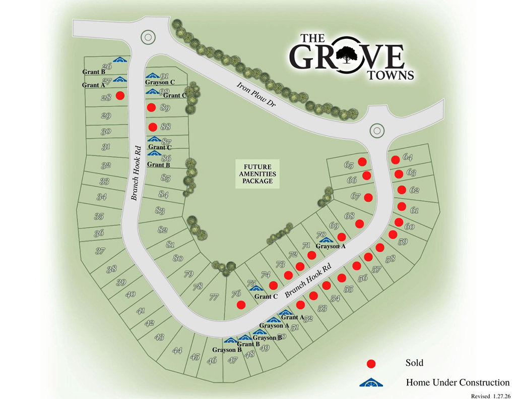 The Grove Towns Plat Map